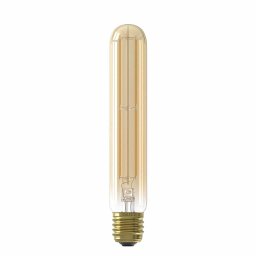 Calex LED Full Glass Long Filament Tubelar-Type Lamp 240V 4,5W E27 T32x185, 470lm, Gold 2100K