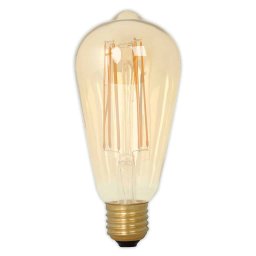 Calex LED volglas LangFilament Rustieklamp 240V 3,5W 250lm E27 ST64, Goud 2100K Dimbaar