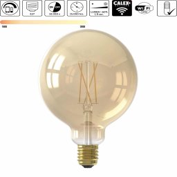 E27 Calex Smart Home dimbaar goud Globelamp LED G125