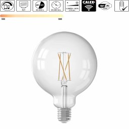 E27 Calex Smart Home dimbaar helder Globelamp LED G125