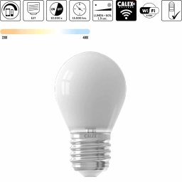 E27 Calex Smart Home dimbaar wit bol lamp LED