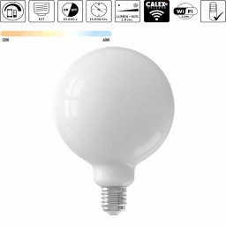 E27 Calex Smart Home dimbaar wit globelamp LED G125