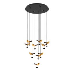 Eglo Hanglamp Dracera 10 lichts Ø 58 cm zwart