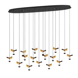 Eglo Hanglamp Dracera 17 lichts ovaal L 155 cm zwart