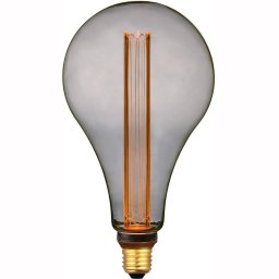 Freelight 3 standen lamp PeerØ165mm, LED, Smoke Glas, Lang Filament, 240V 5W 100lm E27 2000K