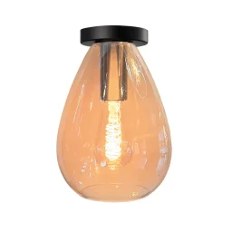 Freelight Plafondlamp Dorato H 26 cm zwart goud