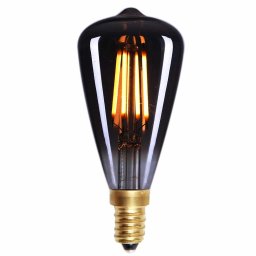 Highlight LED Edison Mini ST48 Titanium Glas Spiraal Filament 240V 4W 150lm E14, 2200K Dimbaar,