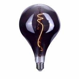 Highlight Maxi-Fancilamp LED glooiend Titanium Glas Spiraal Filament 240V 6W 100lm E27, 2200K