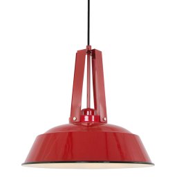 Industriële hanglamp Eden | 1 lichts | rood | metaal | Ø 42 cm | in hoogte verstelbaar tot 200 cm |