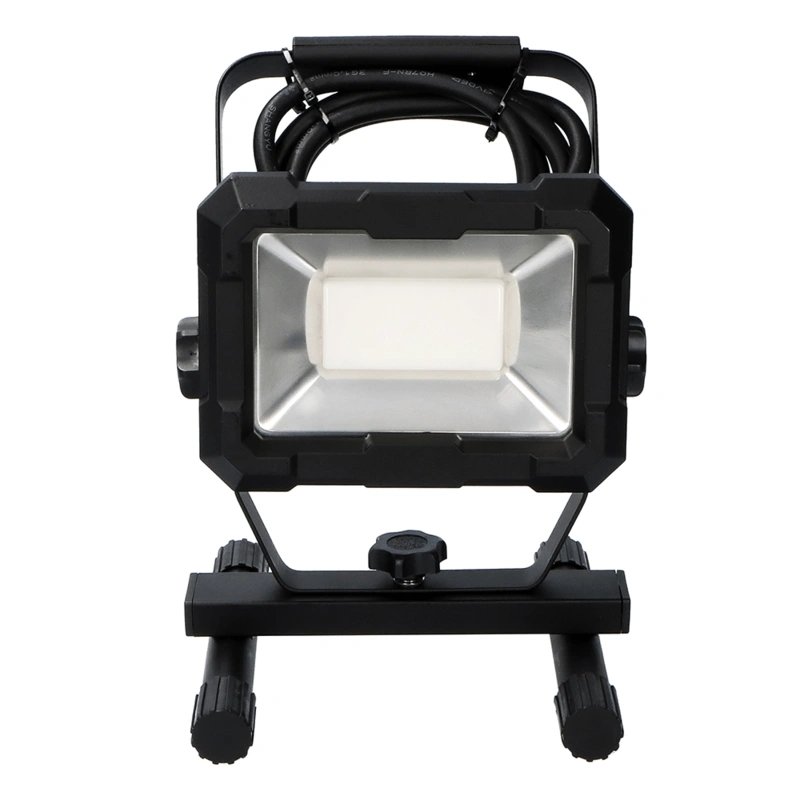 Led bouwlamp op standaard s-rek waterdicht met stekker - 30 watt