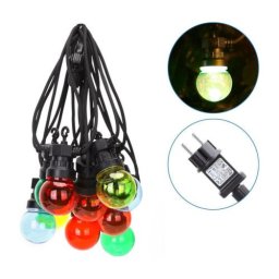 Led Kerstverlichting - Lichtsnoer 6 Watt - 10 gekleurde bollen - 8 meter - IP44