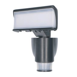 Led schijnwerper aluminium bewegende veiligheidslamp met sensor - 18 watt