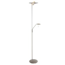 LED vloerlamp met uplighter en leeslamp Zodiac | 2 lichts | grijs / zilver | kunststof / metaal |