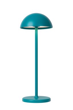 Lucide JOY - Oplaadbare Tafellamp Binnen/Buiten - Accu/Batterij - Ø 12 cm - LED Dimb. - 1x1,5W 3000K - IP54 - Turkoois