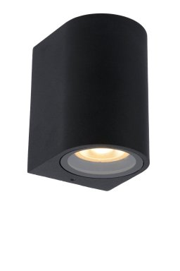 Lucide ZARO - Wandspot / Wandlamp Binnen/Buiten - 1xGU10 - IP44 - Zwart