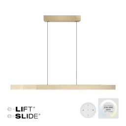 Neuhaus PURE Hanglamp e-Lift + e-Slide L 120-200 cm mat goud