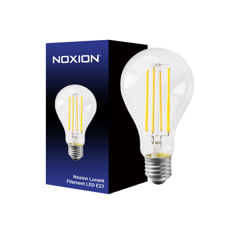 Noxion Lucent Filament LED E27 Peer Filament Helder 12W 1521lm - 827 Zeer Warm Wit | Dimbaar - Vervangt 100W