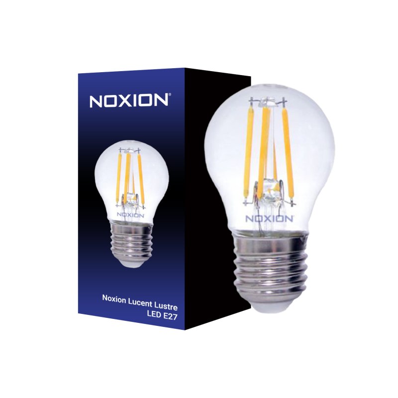 Noxion Lucent Lustre LED E27 Kogel Filament Helder 4.5W 470lm - 827 Zeer Warm Wit | Dimbaar - Vervangt 40W