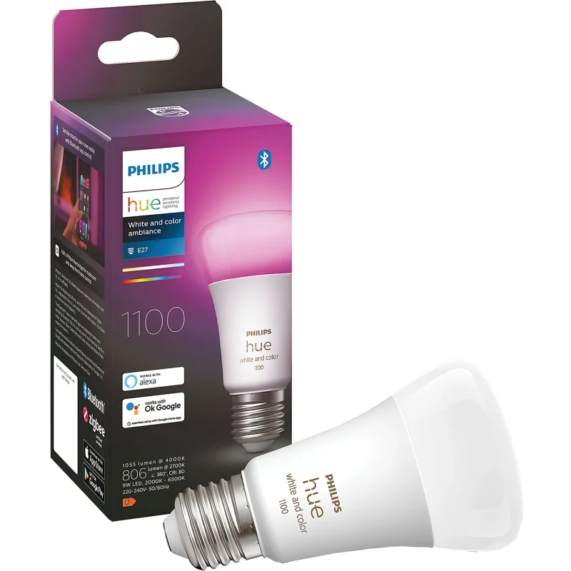 Philips HUE Lichtbron E27 1100 Lumen White and Color Ambiance