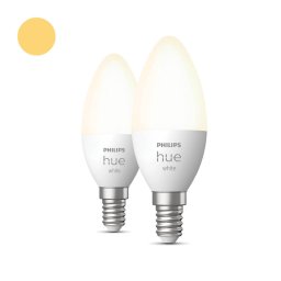 Philips Lichtbron kaars Hue - E14 - 6W - White set van 2 - 929003021102