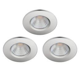 Philips set van 3 inbouwspots Dive 3x6w - 2700K - 8,5cm chroom - 78967100