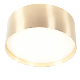 Plafondlamp rond Lune | 1 lichts led | messing / goud | kunststof / metaal | rondØ 15 cm hoog 6 cm