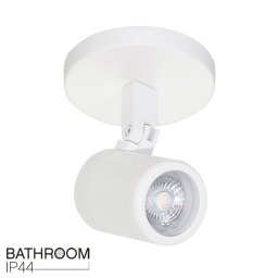 Ronde IP44 badkamer spot Rain | 1 lichts | wit |Ø 10 cm | modern design