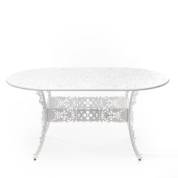 SELETTI Industry Collection ovalen Aluminium tafel 152x90 cm