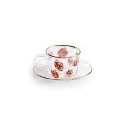 SELETTI Toiletpaper glazen koffieset - rozen-4