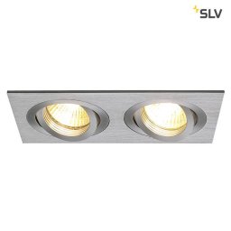 SLV New Tria 2 GU10 230V ALU inbouwspot