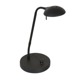 Tafellamp Biron | 1 lichts | zwart | glas / metaal | 60 cm |Ø 17 cm | bureaulamp | modern design