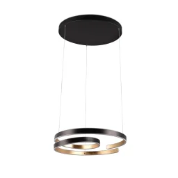 Trio Leuchten Hanglamp Marnie Ø 65 cm zwart goud