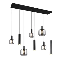 Trio Leuchten Hanglamp Mataro 8 lichts L 118 cm zwart