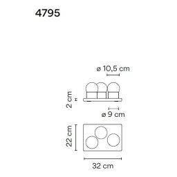 Vibia June Tray Triple Rechargeable - 4795 tafellamp-6