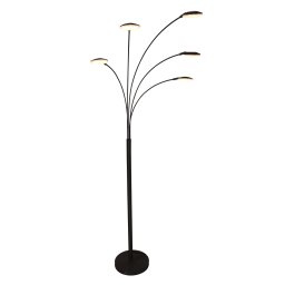 Vloerlamp Synna | 1 lichts | zwart | glas / metaal |Ø 30 cm | 189 cm hoog | staande lamp /