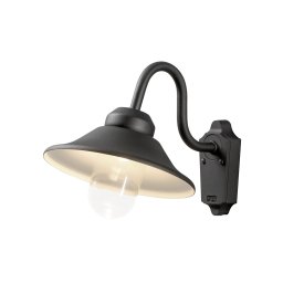 Wandlamp Vega | 1 lichts | zwart | klassiek design