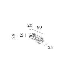 Wever & Ducré 1-PHASE TRACK ADAPTER track