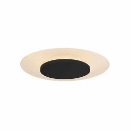 Zwarte led plafondlamp Lido rond | 1 lichts | transparant / zwart | kunststof / metaal |Ø 36 cm |